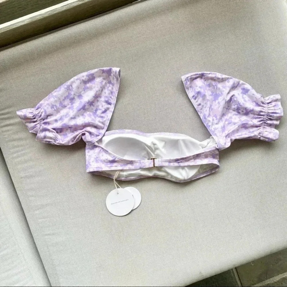 NWT Free People Peony Lavender Fleur Bikini Swim Swimsuit Top Purple 12 / Large - Picture 11 of 11